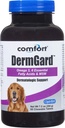 Kala Health Comfort DermGard Skin and Coat Supplement for Dogs, 60 Count, Supports Healthy Skin, Shiny & Reduce Υπερβολική έκχυση, Περιέχει MSM, ιχθυέλαιο & Ωμέγα 3, 6, και 9 Απαραίτητα Λιπαρά οξέα