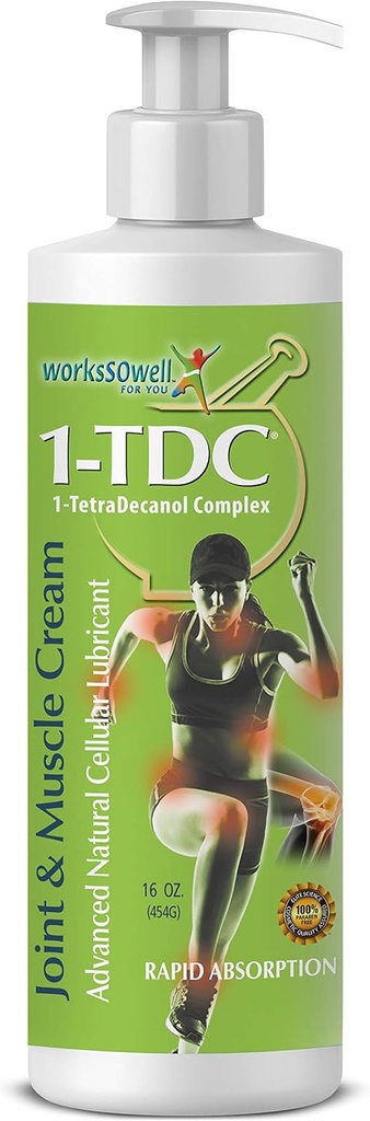 1tdc Joint & Muscle Relief Cream - Use On Back, Knee, Neck, Shoulder, Hip - Soothes Stiff Joints, Muscles, and Injuries in 5-10 Minutes - Relaxer - 16 oz