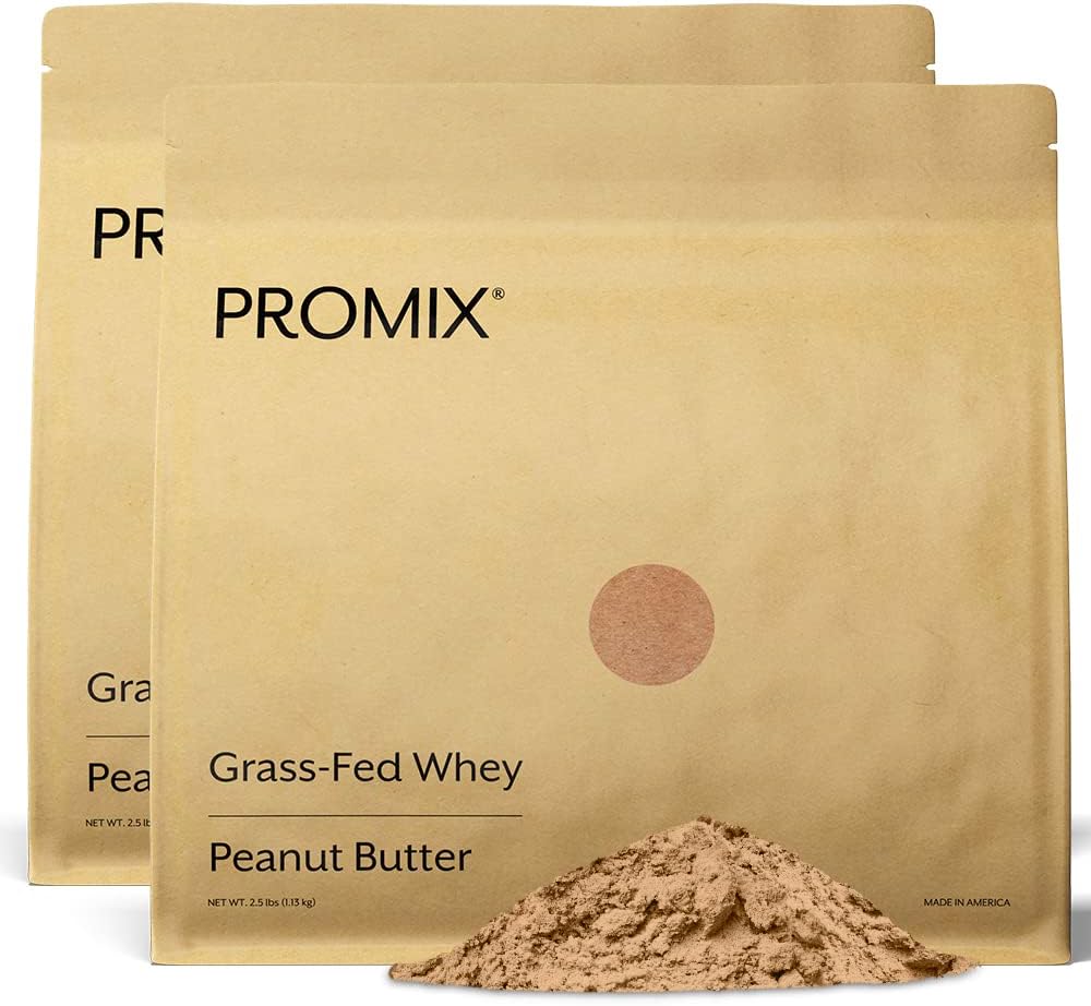 ProMix Διατροφή Whey πρωτεΐνη σκόνη, φυστικοβούτυρο - Grass-Fed & 100% Όλα τα φυσικά - -Post Proout Fitness & Nutrition Shakes, Smoothies, Ψήσιμο & Μαγειρική Συνταγές - 5 Λίρες (Pack of 2)