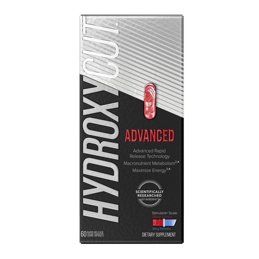 Hydroxycut Advanced - Θερμογόνο συμπλήρωμα - Μεταβολισμός & Ενέργεια Υποστήριξη για άνδρες & γυναίκες - C. C. Canephora Robusta, Yohimbe Extract & 200 mg Caffeine - Ταχείας αποδέσμευσης Υγρά Καψάκια - 60 κάψουλες