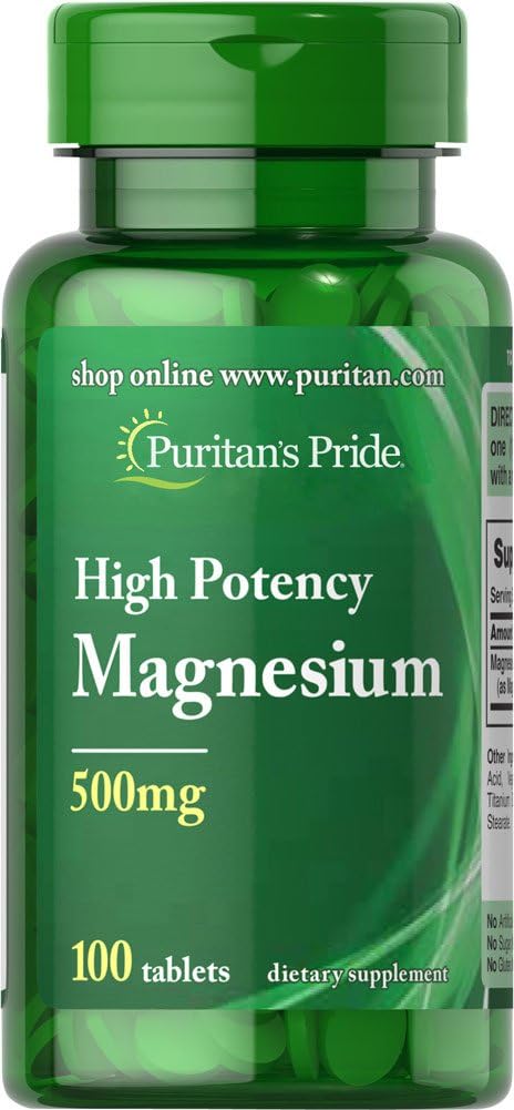 Μαγνήσιο Πράιντ του Πουριτάν, 500 mg, 100 Count