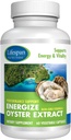 Energieze Oyster Extract Supplement for Men & Women - Zinc, Taurine, Amino Acids - Υποστηρίζει την ενέργεια και την ευεξία, Κατασκευάζεται στις ΗΠΑ, 500 mg, 60 κάψουλες λαχανικών.