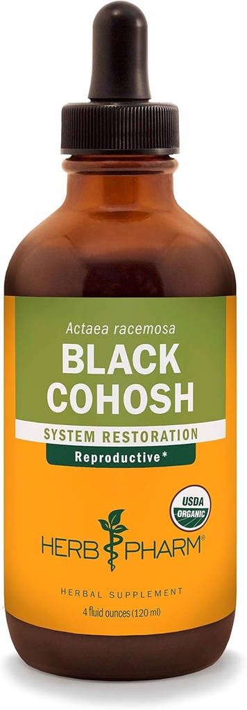 Βότανο Pharm Certified Organic Black Cohosh Liquid Extract for Female Reproduction System Support - 4 Ουγγιά