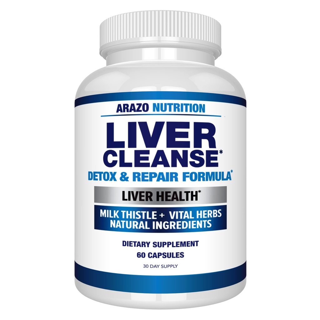 Arazo Διατροφή Liver Cleanse Detox & Φόρμουλα επισκευής – Γάλα Thittle βοτανικό συμπλήρωμα υποστήριξης: Silymarin, Beet, Artichoke, Dandelion, Chicory Root