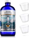 SILVER HOLISTICS Colloyal Silver Liquid 10PPM - Κολλοειδές Ασημί Μπουκάλι με Μέτρηση Κύπελλα - Silver Holistics Liquid for Children, Adults, & Pets - Silver Supplement for Immune Support (16 Oz.)