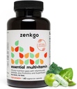 Zenkgo Multivitamins + Βιολογικά Ολόκληρα Τρόφιμα+Προβιοτικά για τις γυναίκες, Υποστηρίζει Ανοσία, Διέγερση, Ενέργεια, Υγεία των Ούλων, Βιταμίνες A, E, B6, B12, Vegan D3, K2 (MK-7), Folate, Ορυκτά, Superfoods(60Ct/30Day)