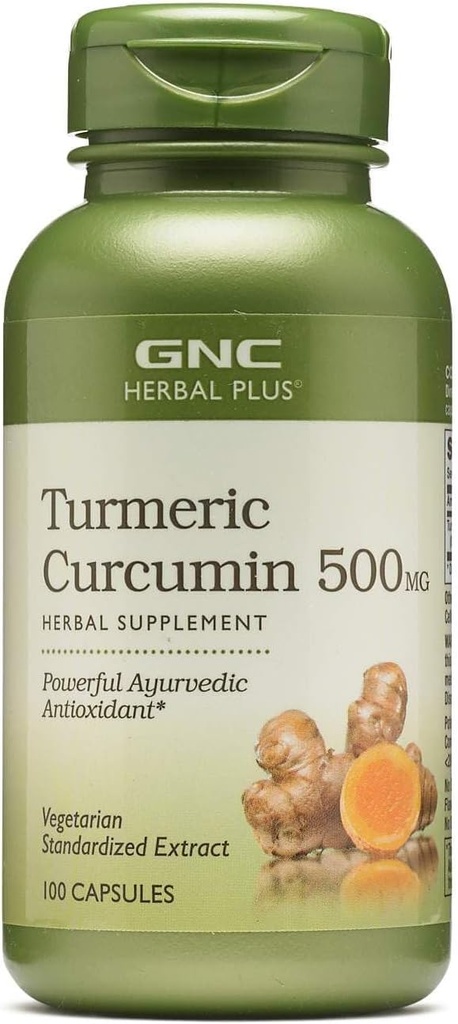 GNC Herbal Plus - Turmeric Κουρκουμίνη 500mg 100 καψάκια