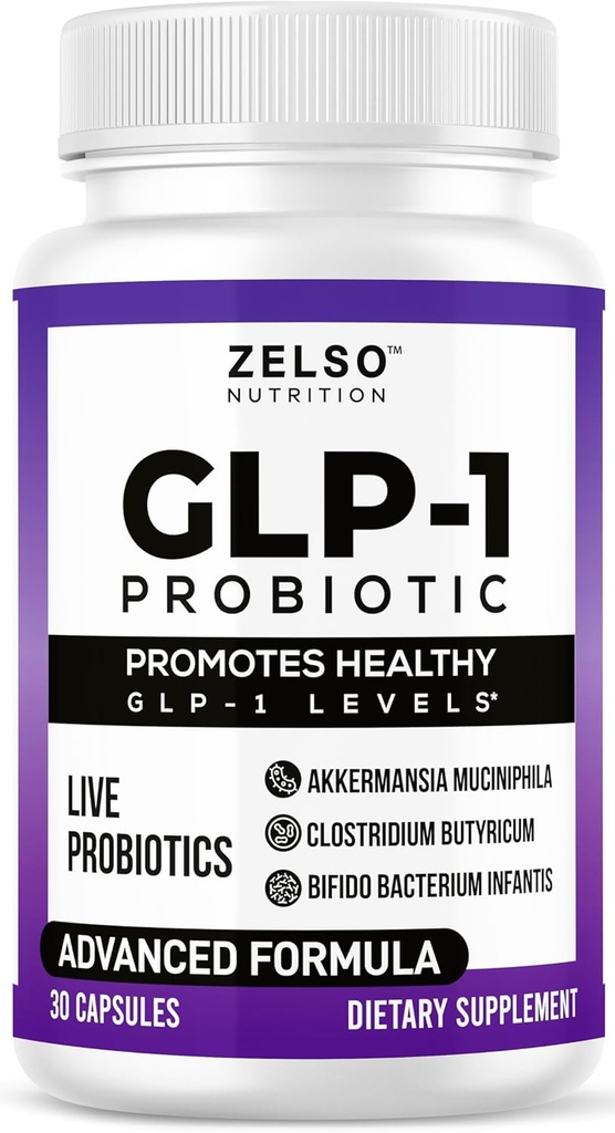 GLP-1 Probiotic με Akkermansia Muciniphila - Curbs App & Προάγει την αίσθηση της πληρότητας - Υποστήριξη Υγείας με GLP 1 Ζωντανά Προβιοτικά, 500M CFU Probiotic Multi-Strain + Prebiotic GLP1 Φυσικά Plus