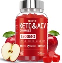 Brilhante Keto ACV Gummies - 1500mg μηλίτη μηλίτη Ξίδι με ρόδι Beetroot & βιταμίνη B12 B6 - για άνδρες & γυναίκα - GMO Free & Vegan - 60 Count