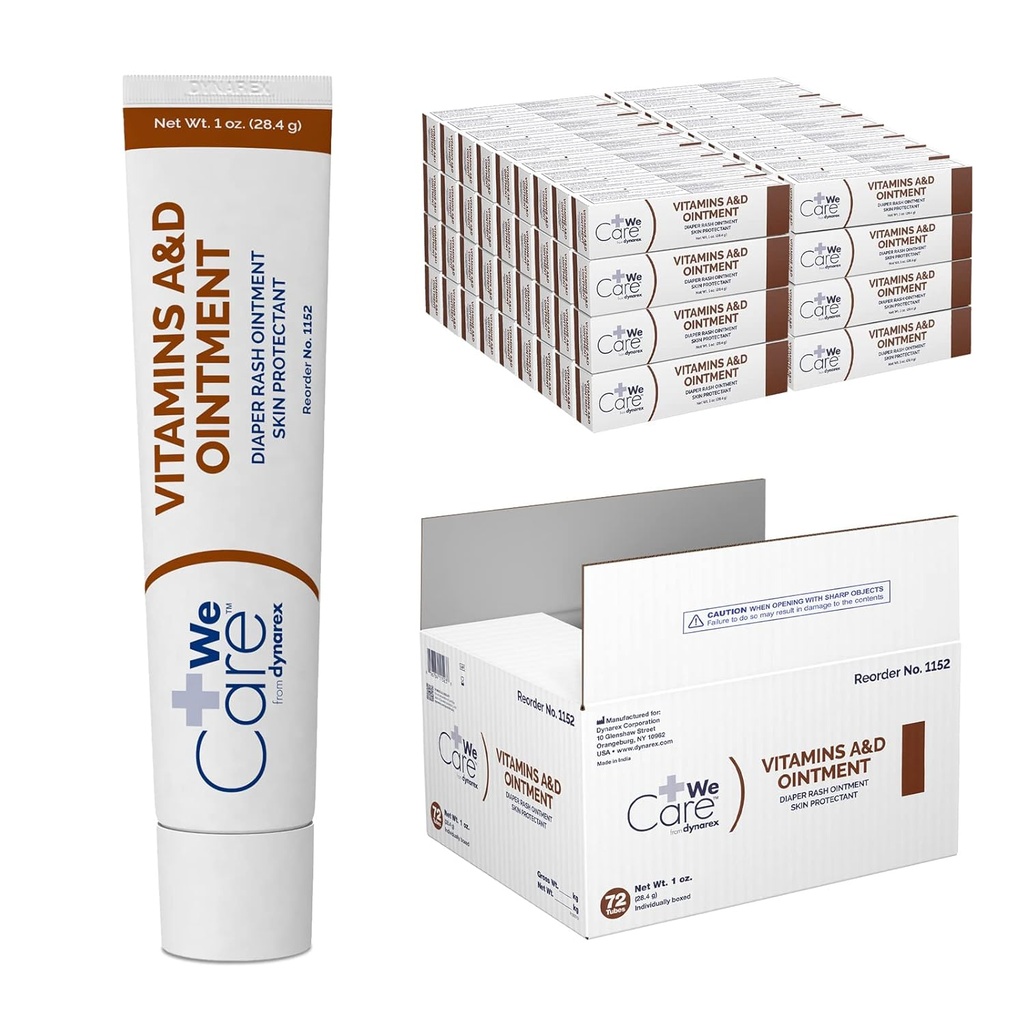 Dynarex 1152 Βιταμίνες A & D Αλοιφή, Λευκό, 1 oz. Σωλήνας, συσκευασία 72