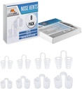 Nose Vent Sinus Relief Dilator (Pack of 8 Various Sizes) - A Simple Solution for Nasal Snorers - Reusable Snoring Device to Enjoy a Peaceful Night's Sleep - by Mobi Lock