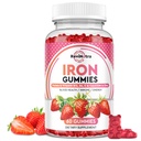 Iron Gummies - με ασβέστιο, ψευδάργυρο, φολικό & βιταμίνη B12, C, B6 για ενήλικες & παιδιά - Blood Builder & Energy Support for Iron Deciency, Anemia, Vegan - 60 Gummies