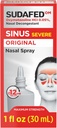 Sudafed Sinus Σοβαρό αρχικό Nasινικό σπρέι, 12 ώρες Nasινικό σπρέι αποσυμφορητικό για γρήγορη, ισχυρή ανακούφιση της συμφόρησης Λόγω κρυολογημάτων ή αλλεργιών, Oxymetazoline HCl .05% Σπρέι μύτης, 1 fl. oz.
