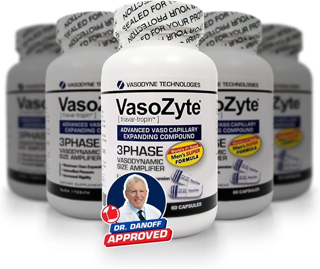 Γενόσημο VasoZyte 5 μπουκάλια - Υποστηρίζει Nitric Oxide & Υγιεινή ροή αίματος - με αποκλειστική Φόρμουλα μας με Oligopin, και Crystal Pure Διαδικασία Εξόρυξής μας - για το Well-Being - 5 Μήνες προσφοράς