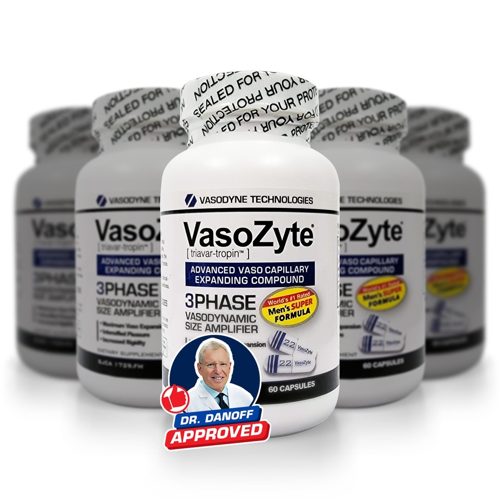 Γενόσημο VasoZyte 5 μπουκάλια - Υποστηρίζει Nitric Oxide & Υγιεινή ροή αίματος - με αποκλειστική Φόρμουλα μας με Oligopin, και Crystal Pure Διαδικασία Εξόρυξής μας - για το Well-Being - 5 Μήνες προσφοράς