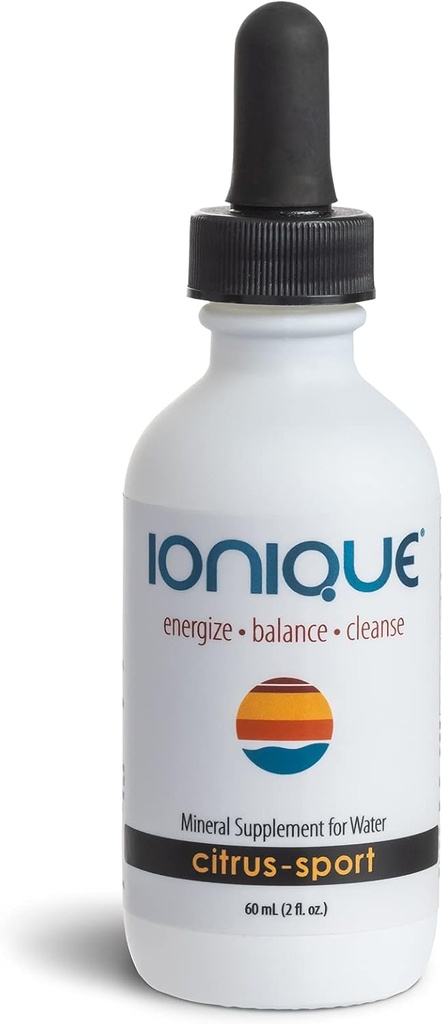 NEW Ionique Mineral Supplement for Water - Magnesium, Trace Mineral & Electrolyte Hydration System, Support for Ημικρανία, Δυσκοιλιότητα, Εγκεφαλική ομίχλη, Μυϊκές σταγόνες, Ύπνος, Ένα μπουκάλι 2 oz υγρών σταγόνων