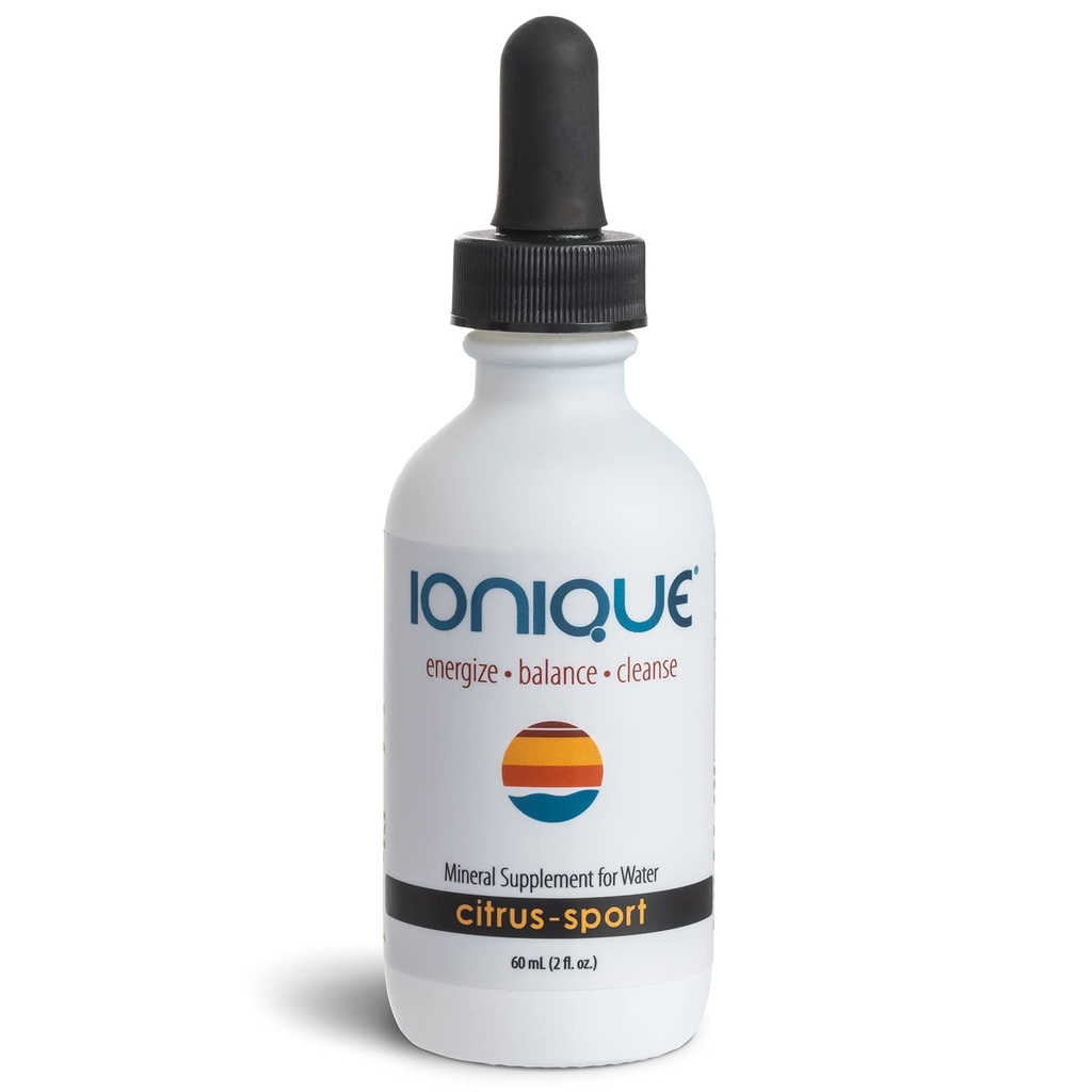 NEW Ionique Mineral Supplement for Water - Magnesium, Trace Mineral & Electrolyte Hydration System, Support for Ημικρανία, Δυσκοιλιότητα, Εγκεφαλική ομίχλη, Μυϊκές σταγόνες, Ύπνος, Ένα μπουκάλι 2 oz υγρών σταγόνων