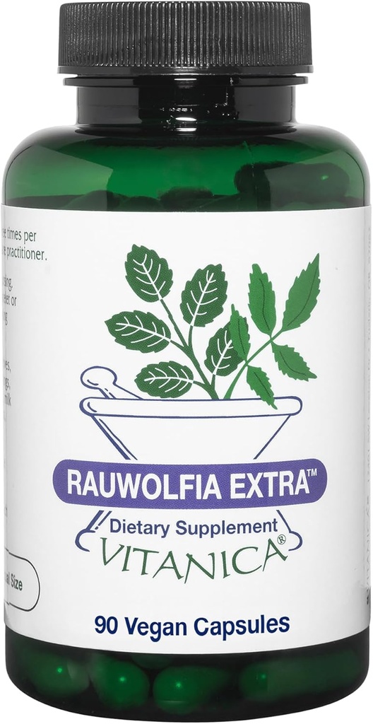 Vitanica Rauwolfia Extra, Cardiovascular Support Supplement, Vegan, 90 Capsules