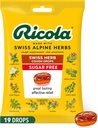 Ricola Sugar Free Swiss Herb Cough Drops, 19 Count, Cough Suppressant & Throat Reliefing Drops with Φυσικώς πηγασμένη Μέντχολ, Ευχάριστη Γεύση για Βήχα & Λαρύγγι Ερεθιστικό Σύμπτωμα Ανακούφιση