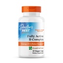 Doctors Best Fully Active B Complex, Energy & Cellular Support, Μη ΓΤΟ, Χωρίς γλουτένη, Χωρίς σόγια, Vegan 30 Veggie Caps