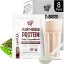 Βιολογική Vegan Protein Powder Συσκευασία δειγμάτων - Φυτική πρωτεΐνη, χωρίς γλουτένη, μη ΓΤΟ, 20g πρωτεΐνη ανά υπηρεσία, Μεγάλη για Smoothies & Shakes (Βανίλια, συσκευασία 8)