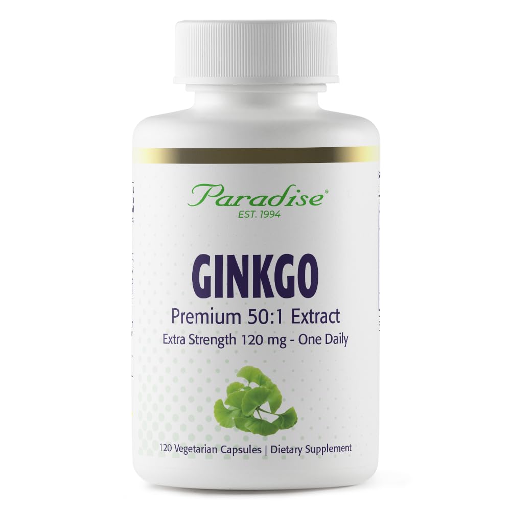 εκχύλισμα Ginkgo Biloba, Super Poent, Ultra Pure, Vegan, Non GMO, Gluten Free, 120 κάψουλες χορτοφάγων