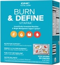 GNC Total Lean Burn and Definition VitaPak Program for Men & Women, 5-σε-1 Pack for Energy, Weight Management, Calorie Burn, Immune Health, Water Balance, 30 Services