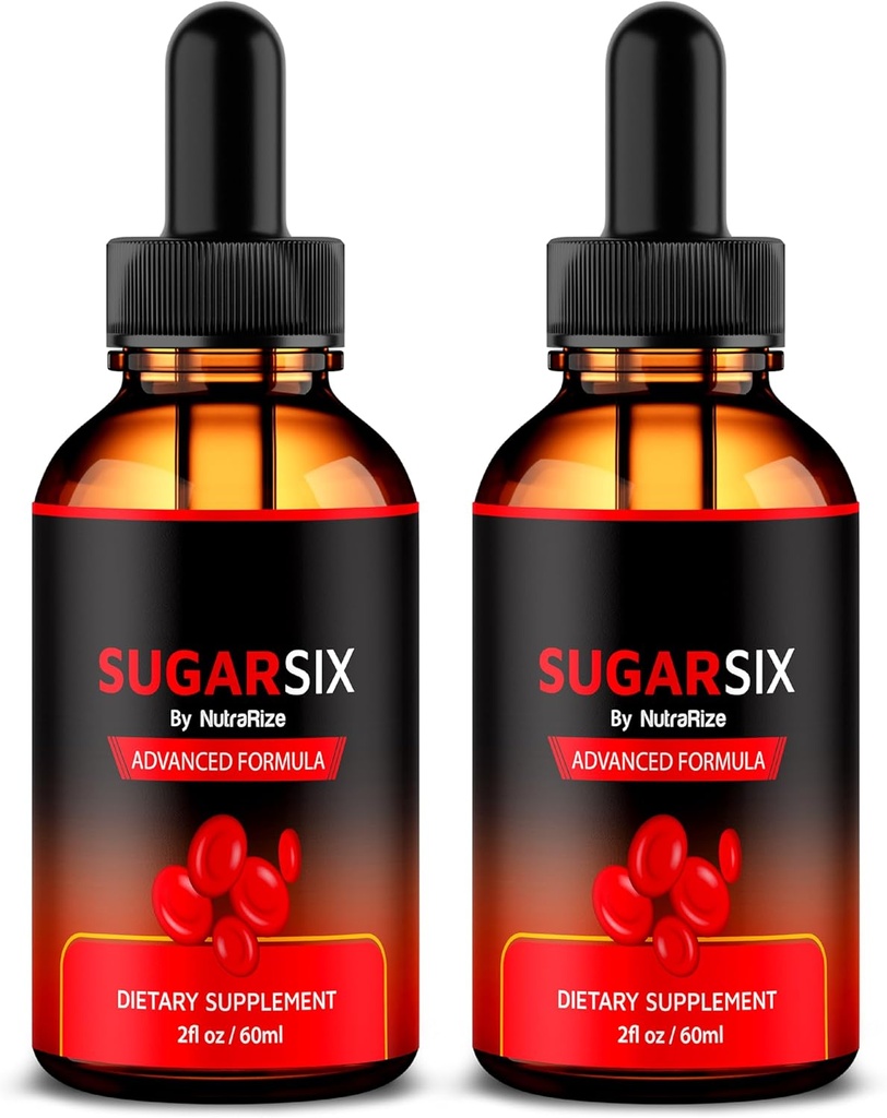 NutraRize (2 Pack) SugarSix Drops, επίσημη ζάχαρη έξι υγρή φόρμουλα, όλα φυσική υποστήριξη για σταθερό και υγιεινό επίπεδο, Premium Dropper για να διατηρήσει την καλή κυκλοφορία, ζάχαρη έξι κριτική (60 εξυπηρετούν)