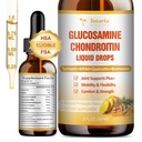 Γλυκοζαμίνη Chondroitin MSM Υγρές σταγόνες FSA-HSA - Κοινό συμπλήρωμα υποστήριξης για την κινητικότητα, ευελιξία και τα οστά Chondroitin Sulfate συμπλήρωμα Turmeric, Quercetin, Bromelain, MSM Oil 2 FL.OZ