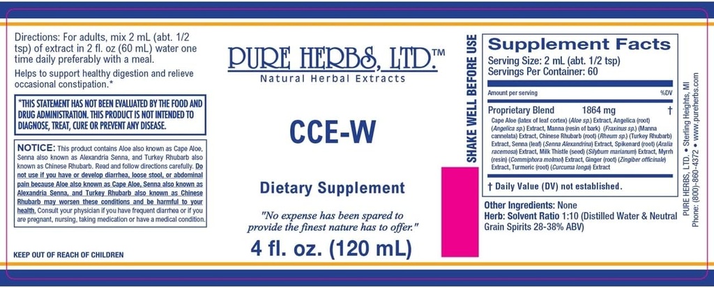 Pure Herbs, Ltd. CCE-W (4 οζ.)