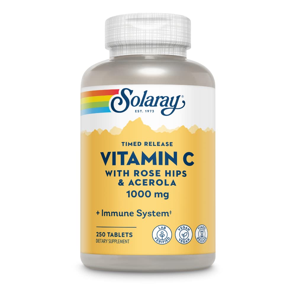 SOLARAY Βιταμίνη C w/Rose HIPS & Acerola 1000mg 
