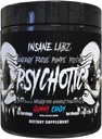 Insane Lazz Psychotic Black Edition Mid Simulant Pre Workout Powder, Ενεργειακά Focus Pumps, Φορτωμένο με Createine Beta Alanine Taurine Fueled by AMPiberry, 35 Servings (Gummy Candy)