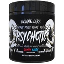 Insane Lazz Psychotic Black Edition Mid Simulant Pre Workout Powder, Ενεργειακά Focus Pumps, Φορτωμένο με Createine Beta Alanine Taurine Fueled by AMPiberry, 35 Servings (Gummy Candy)