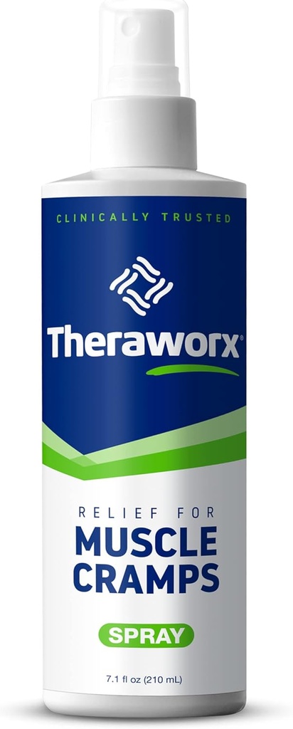 Theraworx Relief for Muscle Cramps Spray Fast-Active Muscle Spasm, Leg Soreness with Magnesium Sulfate - 7.1 oz - 1 Count