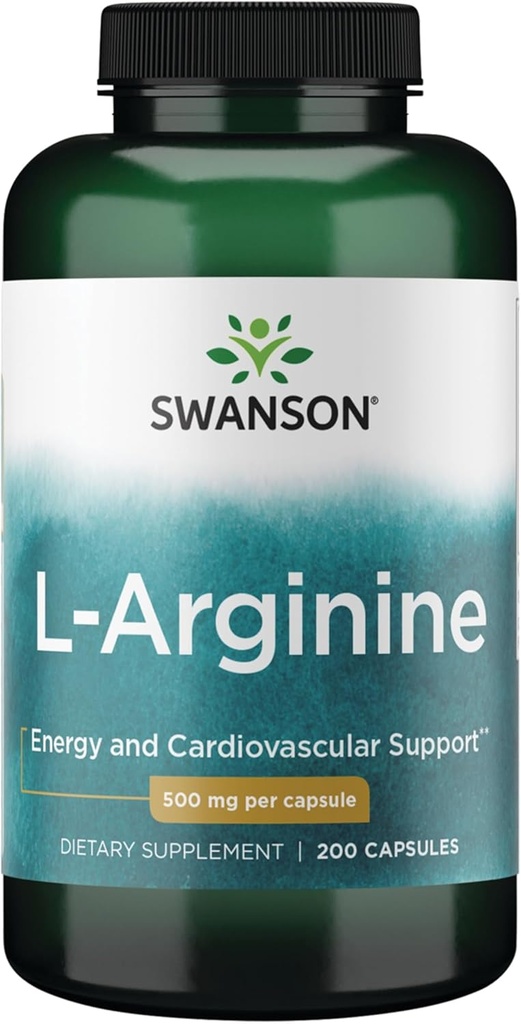Swanson Amino Acid L- Αργινίνη 500 Milligrams 200 Κάψουλες