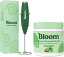 Bloom Nutrition Superfood Greens σκόνη, Digestive Ένζυμα με προβιοτικά και πρεβιοτικά, υγεία κόκκων, Bloating Relief, Original + Frother γάλακτος υψηλής ισχύος Mixer χέρι