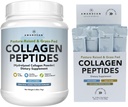 AMANDEAN Collagen Peptides Bundle. 1kg & Stick Packs. Grass-Fed, Enzymatically Hydrolyzed, Type 1 & 3. Πρωτεΐνη με 18 Αμινοξέα για υγιή δέρμα, μαλλιά, νύχια. Εύκολα αναμειγνύεται, χωρίς γεύση, μη ΓΤΟ
