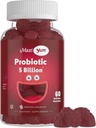 Maxi Health Yum, Probiotic Gummies with 5 Billion CFUs of Digestive Health Probiotics, Kosher Certified Natural Berry Flavor Gut Health Chewable Gummy Supplements for Men & Women, 60 Gummies
