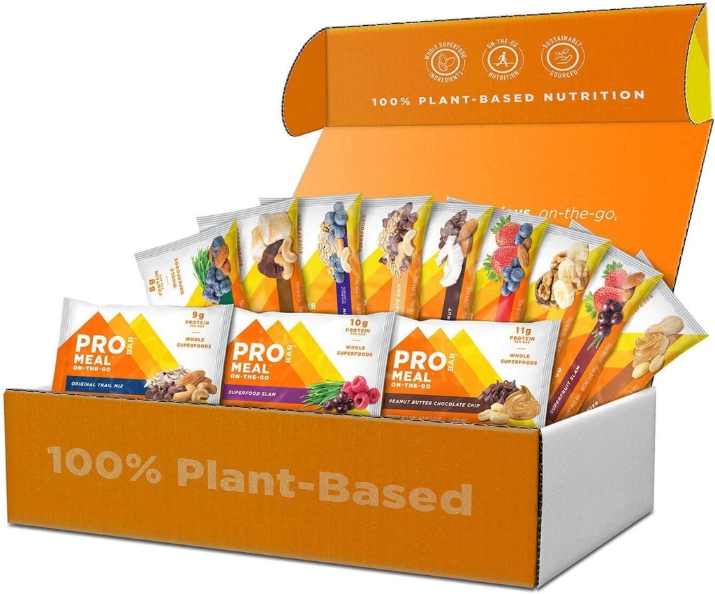 PROBAR - Γεύμα Bar 12 Flavor Variety Pack - Φυσική ενέργεια, μη ΓΤΟ, χωρίς γλουτένη, Plant-based ολόκληρα συστατικά τροφίμων, 3 ουγγιά (πακέτο των 12) - Γεύσεις Μαΐου Vary