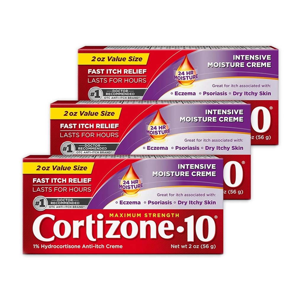 Cortizone-10 Εντατική Θεραπεία Φόρμουλα 2 Ουγγιά (Boxed) (59ml) (3 Συσκευασία)