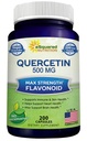 aSquared Nutrition Quercetin 500mg Συμπλήρωμα - 200 Κάψουλες - Quercetin Dihydrate to Support Cardiaγγειακή Υγεία - Max Strength Powder Complex χάπια για να βοηθήσει στη βελτίωση της ανοσοαπόκρισης