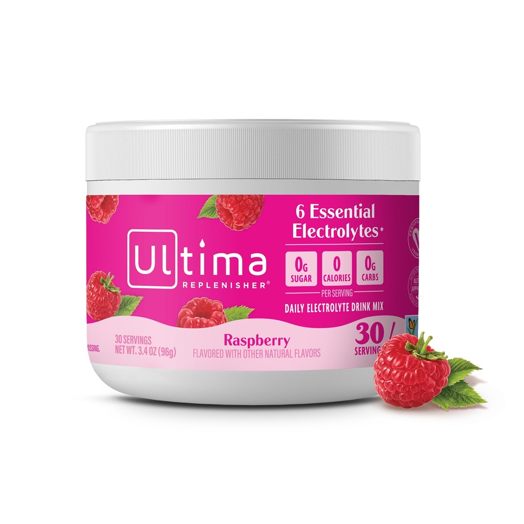 Ultima Repleniser Daily Electrolyte Powder Drink Mix – Χωρίς ζάχαρη – Βατόμουρο, 30 Σερβιέτες – Ενυδατική σκόνη με 6 Ηλεκτρόλυτα και Ιχνηλάτηση Ορυκτών – Κετό Φιλικό, Vegan, Μη ΓΤΟ