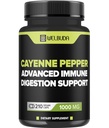 210 κάψουλες - Cayenne Συμπληρώματα πιπεριού Εκχύλισμα 10:1 με βερβερίνη HCI, σκόρδο Βολβοί, Olive Leaf & More - Συνδυασμένη Φόρμουλα για Digestive Υγεία, Υγεία της Καρδιάς & Ανοσία Λειτουργία Υποστήριξη