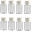 12PCS 30ML 1OZ Διαφανές άδειο πλαστικό μπουκάλια με λευκό καπάκι βιδών στερεά σκόνη κάψουλες καψάκιο καψάκιο χαπιών Tablet κουτί αποθήκευσης επαναπλήρωσης φορητή ανθεκτική δοχείο εμπορευματοκιβωτίων για τα ταξίδια καθημερινή ζωή