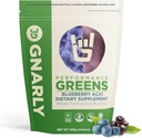 Gnarly Nutrition Greens Superfood Powder – Blueberry Acai Performance Super Greens Powder – NSF Sport Certified – Βιολογικά, Προβιοτικά & Απαραίτητα Μικροθρεπτικά συστατικά - Blueberry Acai, 11.64 oz