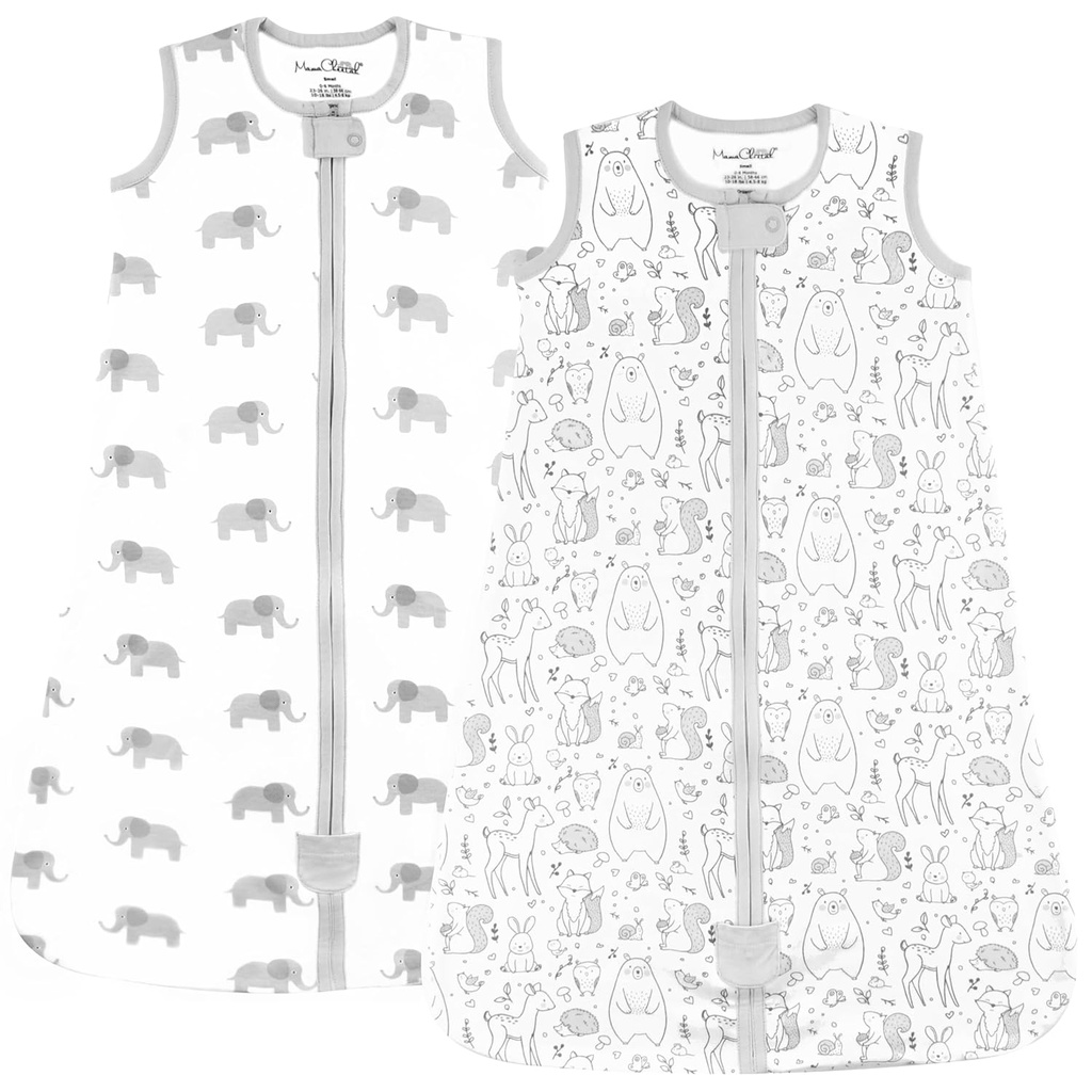 Mama Cheetah Baby Sleep Sack 0.5 TOG, Βιολογικό βαμβάκι Baby φοριέται κουβέρτα με Two-Way Zipper, Swaddle Transition Baby Sleep Bag for Newborn Infant Toddler Boy Girl, 6-12 Μήνες