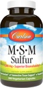 Carlson - M-S-M Sulfur, 1000 mg - Ανώτερη βιοδιαθεσιμότητα, Κοινή Λειτουργία, Συνδετική Υποστήριξη Ιστού & Υγιές Δέρμα, 300 Καψάκια Χορτοφαγικής
