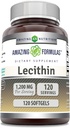 Amazing Formulas Lecithin 1200 mg Softgels Supplement | High Potency | Non-GMO | Gluten Free (1 Pack, 120 Count)