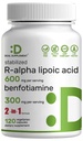 ΑΛΦΑΒΗΤΙΚΟ ΣΥΜΠΛΗΡΩΜΑ R Alpha Lipoic Acid 600mg με Benfotiamine 300mg ανά υπηρεσία, 120 κάψουλες Veggie – 200mg R-ALA ανά κάψουλα – Αντιοξειδωτικό συμπλήρωμα για την υποστήριξη της ενέργειας & του νευρικού συστήματος