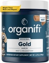 Organifi: Gold - Superfood Supplement Powder - 30 Services - Υποστήριξη στρες, καλύτερη ξεκούραση, χαλάρωση και προάγει τον ύπνο - Turmeric και Reishi εγχύεται